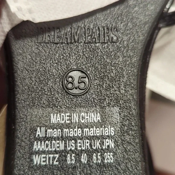 DREAM PAIRS  Weltz ankle strap rhinestone low wedge sandal size 8.5 - Picture 7 of 7